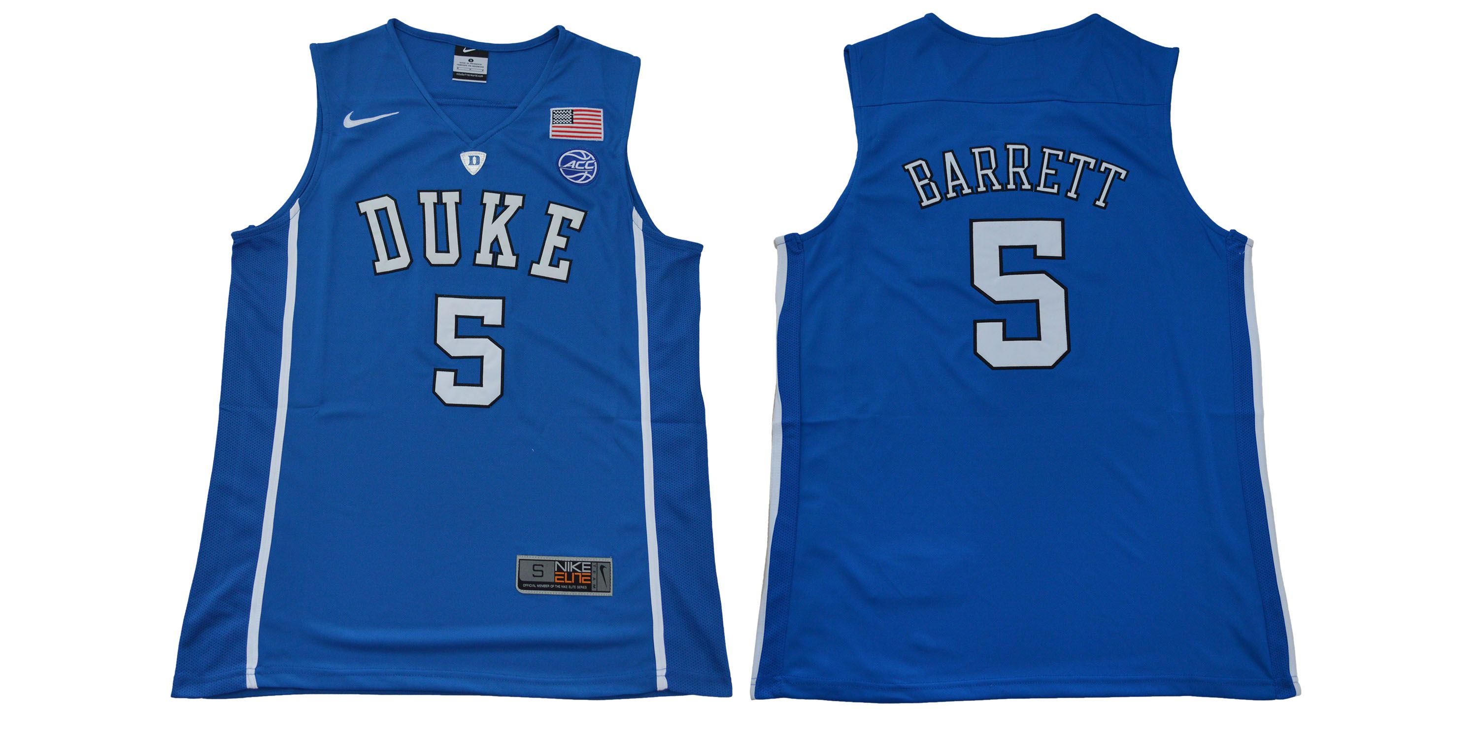 Men Duke Blue Devils #5 Barrett Blue NBA NCAA Jerseys
